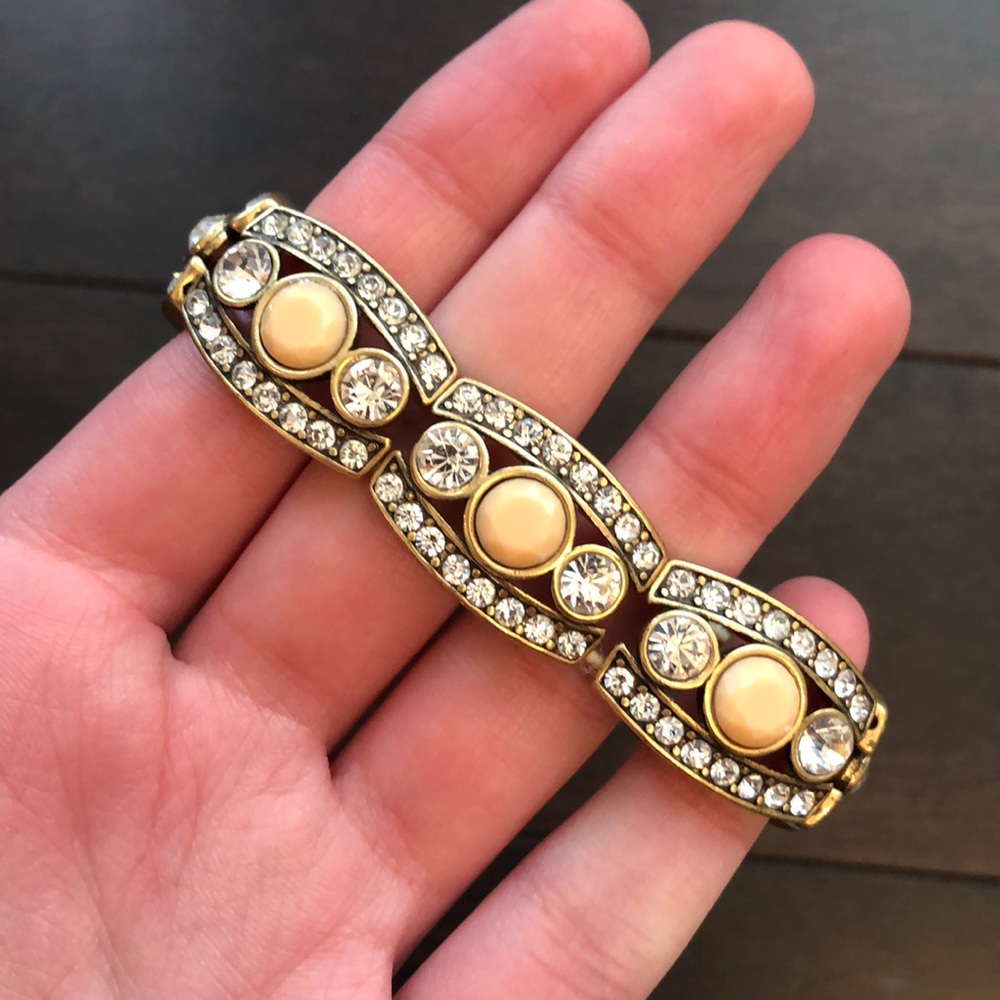JCrew Peach Gem Stone Bracelet